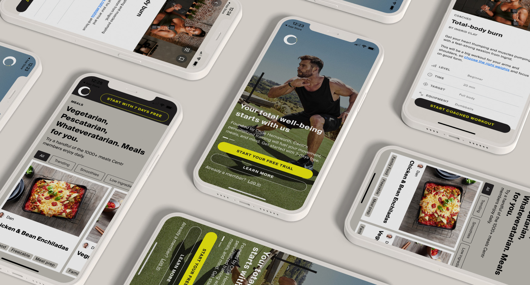 Centr 5 Centr App Screens